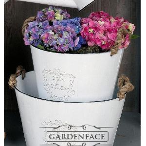 set plechových květníků "Home&Garden"