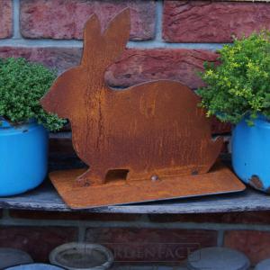 kovová dekorace králík