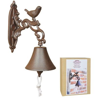 venkovní litinový zvon s ptáčkem